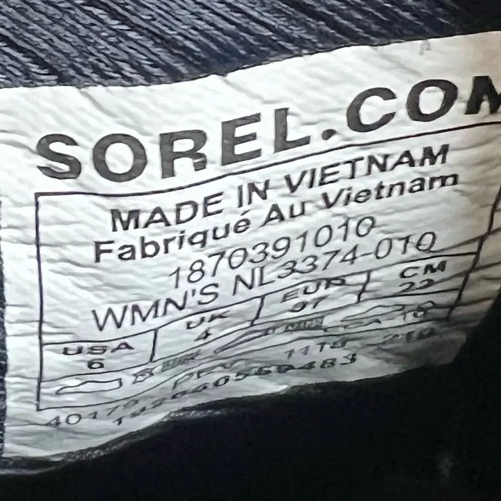 Sorel Women's Kinetic Sneak Sneakers Shoes Black NL3374-010 Size 6 - Picture 7 of 7